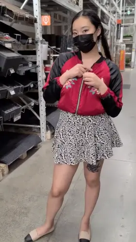 I love shopping, naked