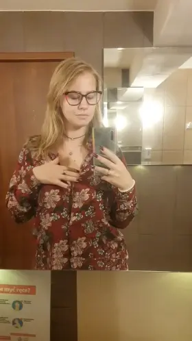 A little risky in a restaurant restroom.