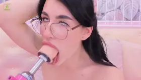 Sucking her robot dick