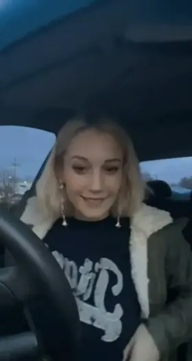 Felt like playing with my soft tits while parked 😩