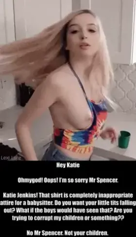 The babysitter ‘accidentally’ flashes you