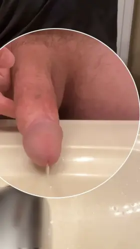 Backing away from the sink