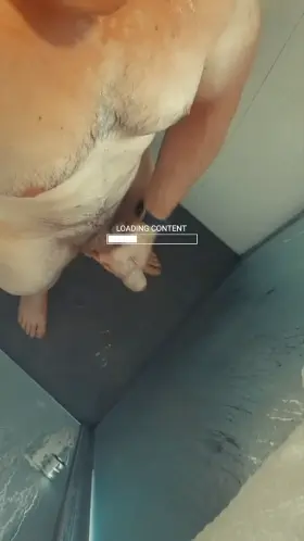 Giving it a good stroke in the shower