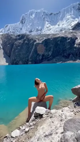 Sometimes a view is so amazing that you have to just masturbate in front of it
