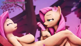 Fluttershy sucks her doppelganger [FI] (hornyforest)