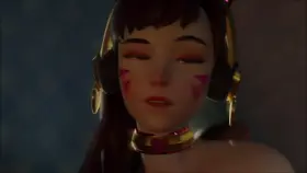 0verwatch : D.Va takes a huge h0r5e in her rear end