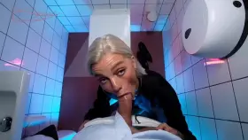 Blowjob in the club bathroom!