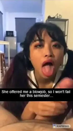 At first she just didn't want to fail his class.... now she wants to be nothing but his toy