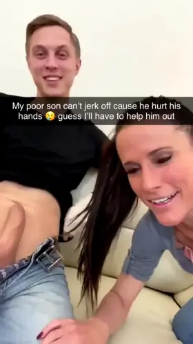 Mom helps her injured son out