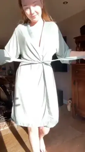 Bathrobes are always the best for on/off videos. Do you agree?