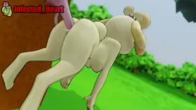 Isabelle Used as a Fleslight [Animal Crossing] (Infected_Heart)