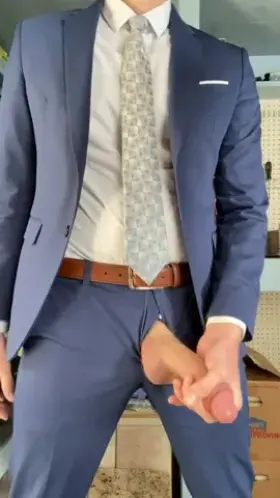 Suit + Tie + Cum