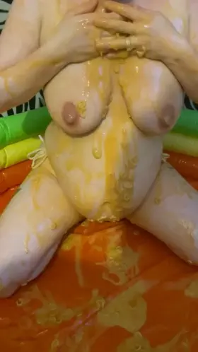 Watch me get all wet and messy for you.