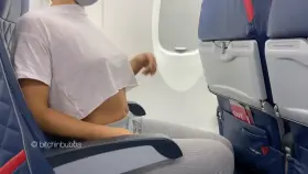 Almost caught flashing on the plane!