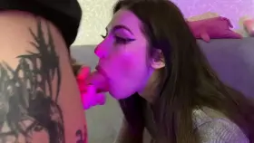 E-girl was fucked in the mouth