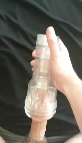 Clear Fleshlight and a Big Load 💦