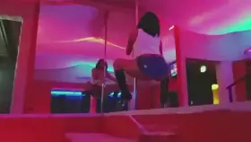 dancing nude at the strip club