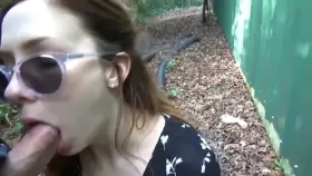 Gagging on cock in a public park (audio)