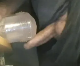 Moaning fleshlight fuck and cum, watch me