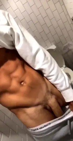 Snuck off to the work bathroom(m) for a little surprise