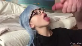 Cutie With Glasses Gets A Big Load