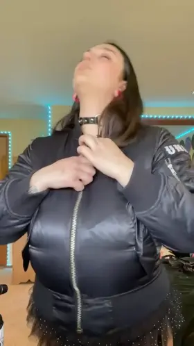Let’s see what’s hiding behind jacket number one! [titty reveal]