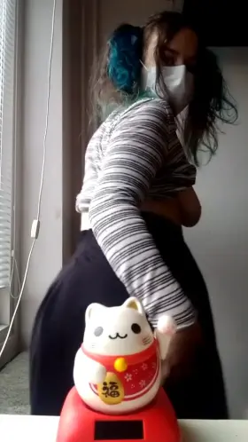 Finding the perfect position to tease you...