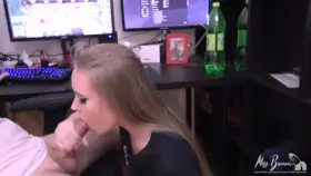 I could tell by the frustration in his voice that my roommate's gaming session wasn't going well. I walked in to comfort him and ended up swallowing his load. I wonder if any of his friends heard us?
