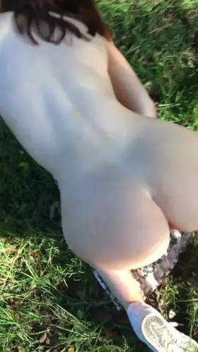 I love getting completely naked and rubbing my little 18 year old pussy in the fields [00:27]