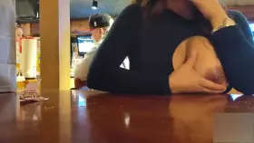 Pulling my BIG Indian hooter out at Hooters