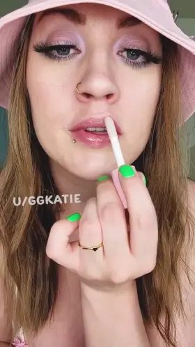 First lip gloss, then boob flash!