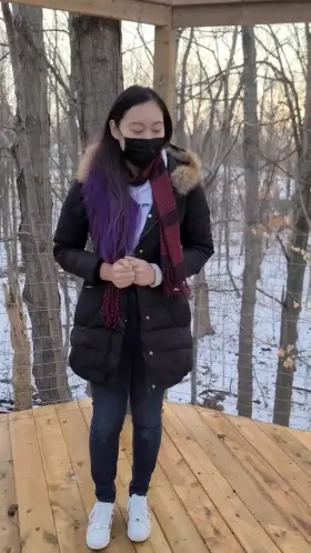 Invited my friends to the cottage and I might just meet them with my tits out