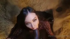Esperanza Gomez giving a cave Blowjob!
