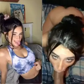 Hot Asian GF Big Dick Blowjob