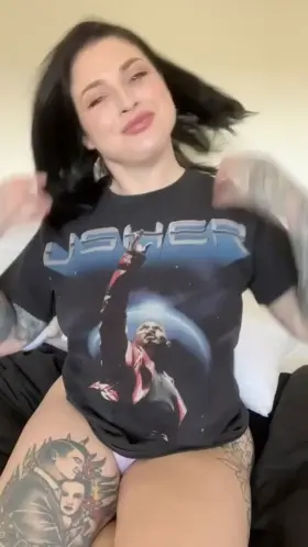 Bouncing along to usher haha