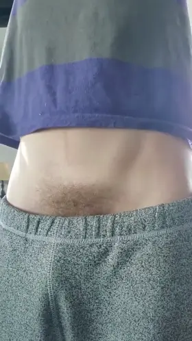 Showing off the top of my bush as I stretch