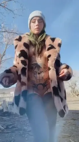 My neighbor finally caught me! (F)