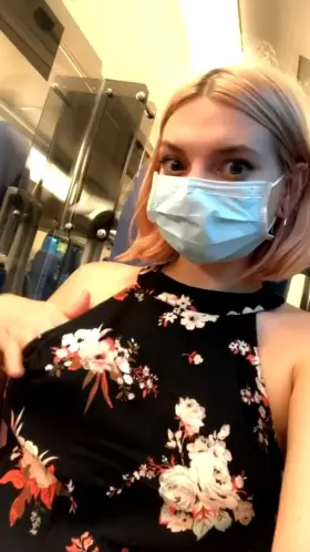 Little peek for the other train passengers