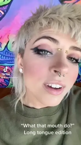 TikTok Thot with an extra long tongue🤪