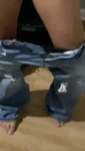 Wife with pants down