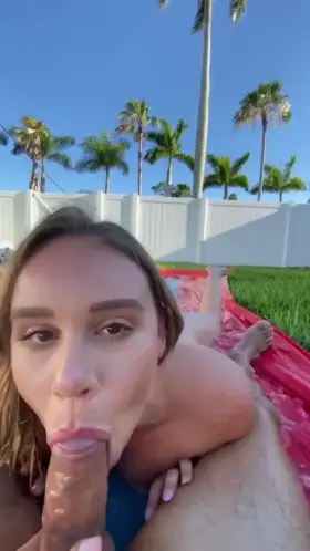 Thanks for buying me this slip n slide Daddy!