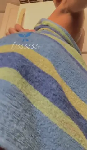 A peek under my towel, like what you see?