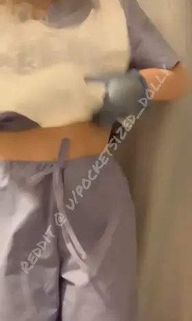 Quick flash at work. Would you fuck me in my scrubs ?