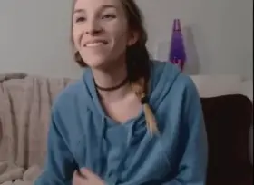 Happy Camgirl Flashes Her Huge Titties