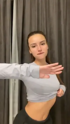 Can this student surprise you with her boobs?