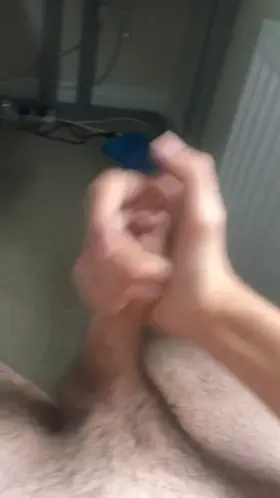 Spraying cum all over my room