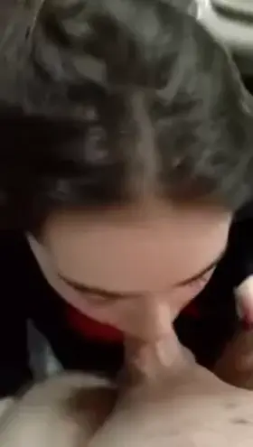 Deepthroat ending with a sticky facial