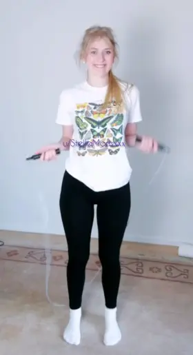 I'm embarrassed bcs I never thought I'd use a jump rope to take my clothes off...