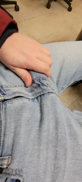 Been sprung all day after going commando at work