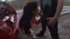 Petite Hot Chicks On Risky Sex In Public Street